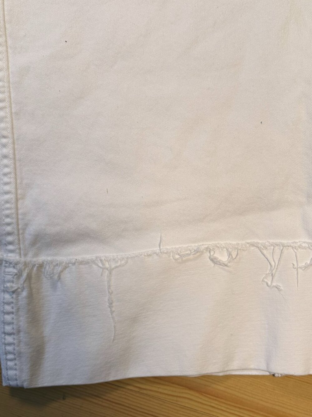 Rag & Bone Women's Size 25 White Wide-Leg Denim Jeans Frayed Hem High Rise - Picture 7 of 16